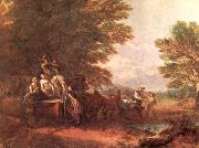 Thomas Gainsborough The Harvest Wagon painting